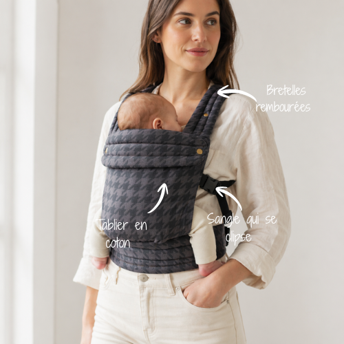 Porte bébé gris 0 à 3 mois
