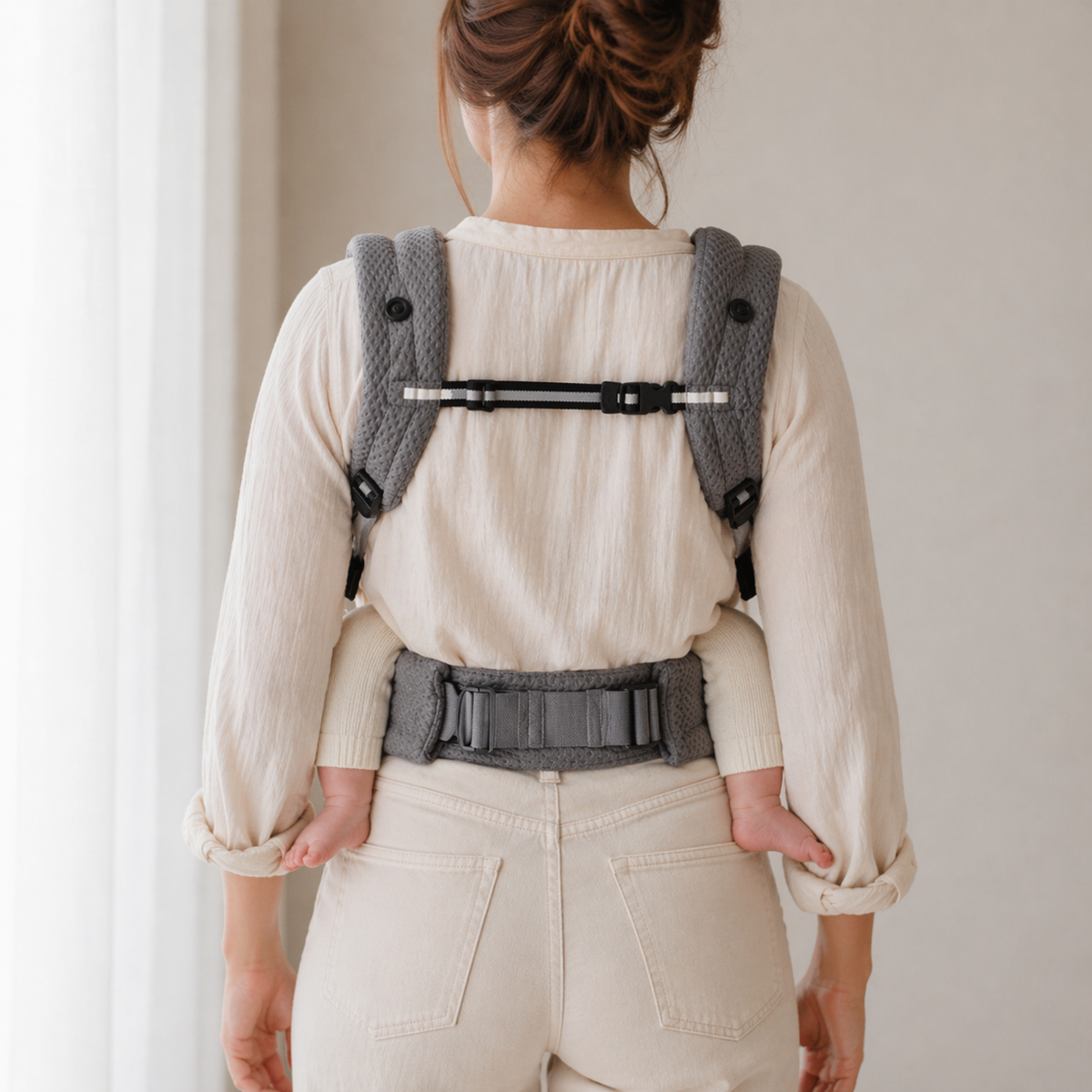 Porte bébé gris 3 à 6 mois