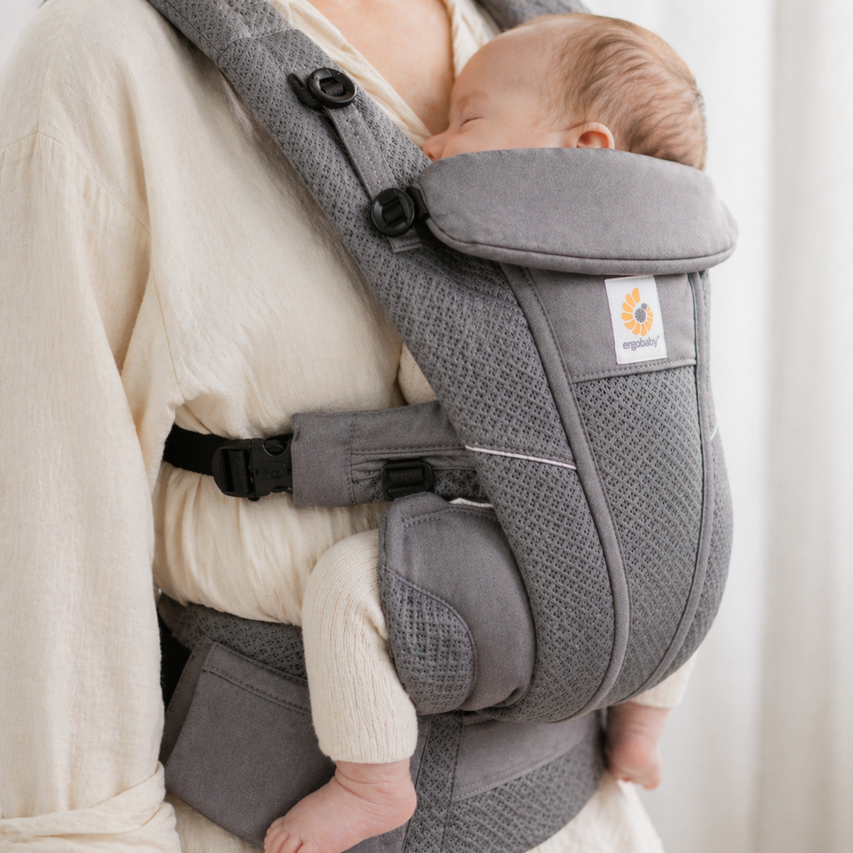 Porte bébé gris 3 à 6 mois