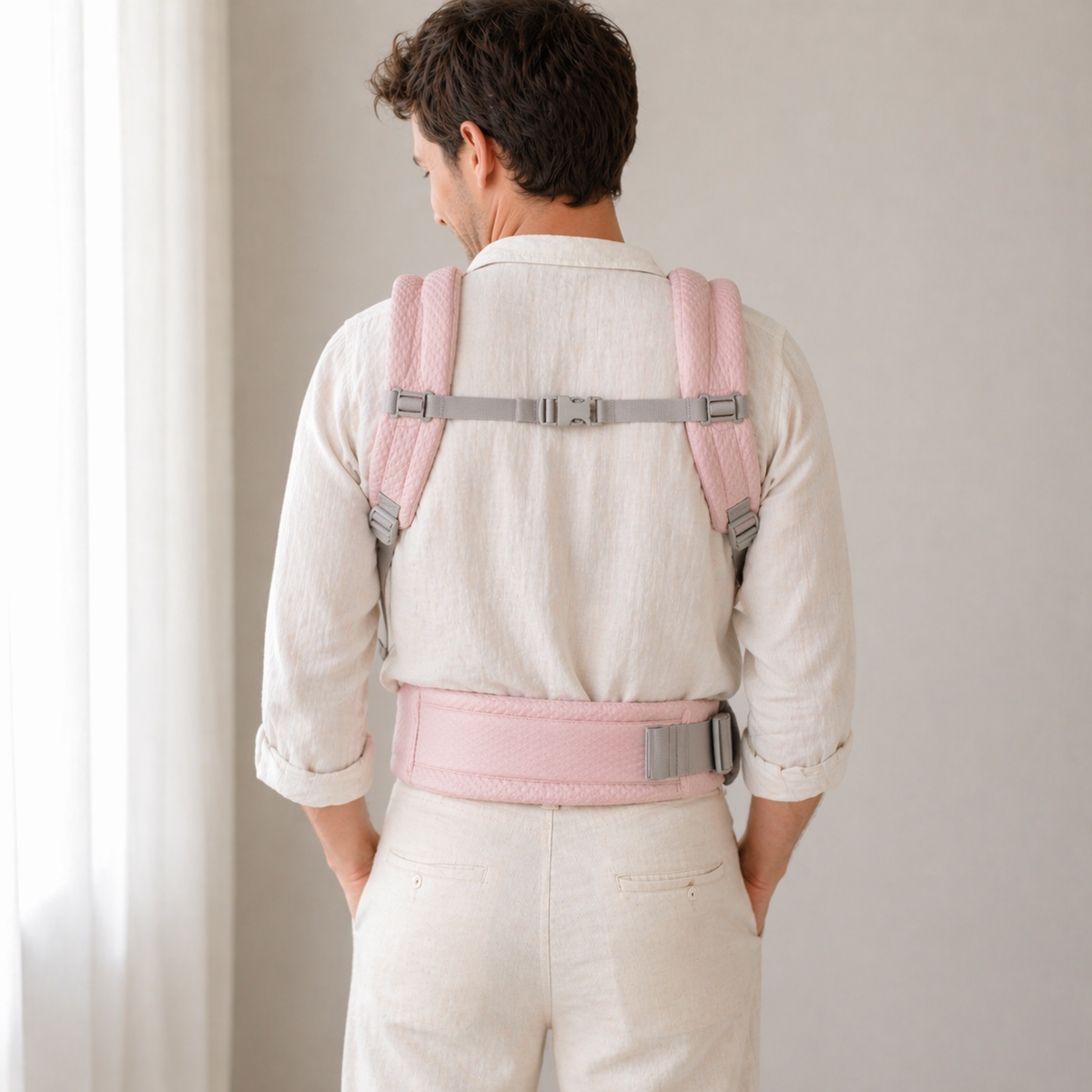 Porte bébé rose 3 à 6 mois