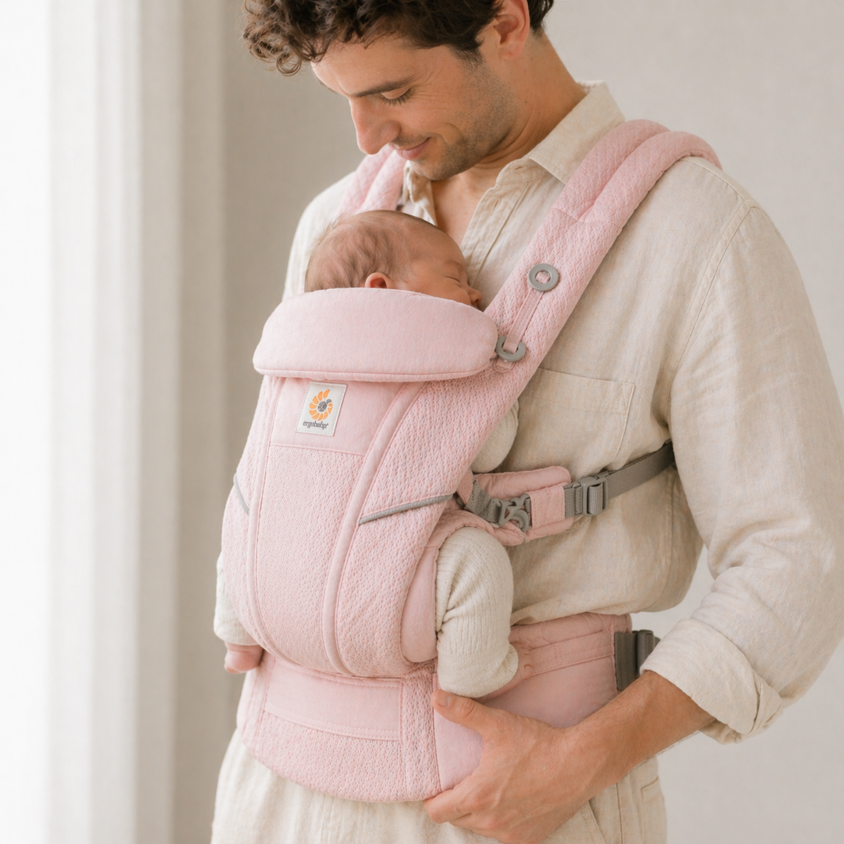 Porte bébé rose 3 à 6 mois