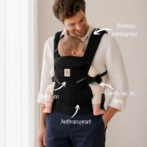 Porte bébé noir 6 à 9 mois