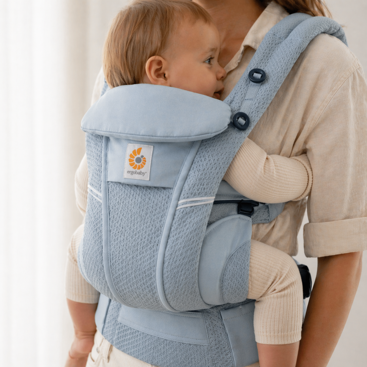 Porte bébé bleu 9 à 12 mois