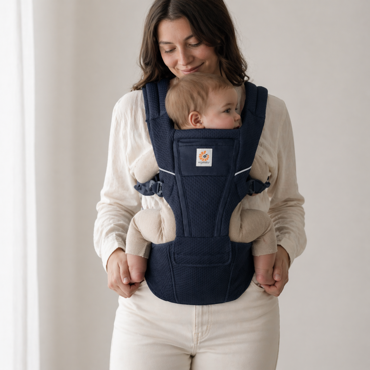 Porte bébé bleu foncé 9 à 12 mois