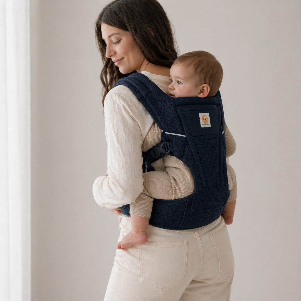 Porte bébé bleu foncé 9 à 12 mois