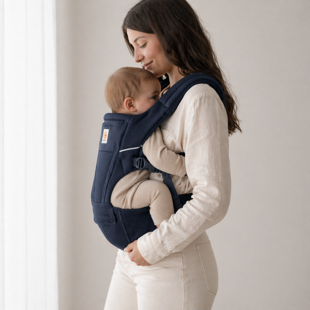 Porte bébé bleu foncé 9 à 12 mois