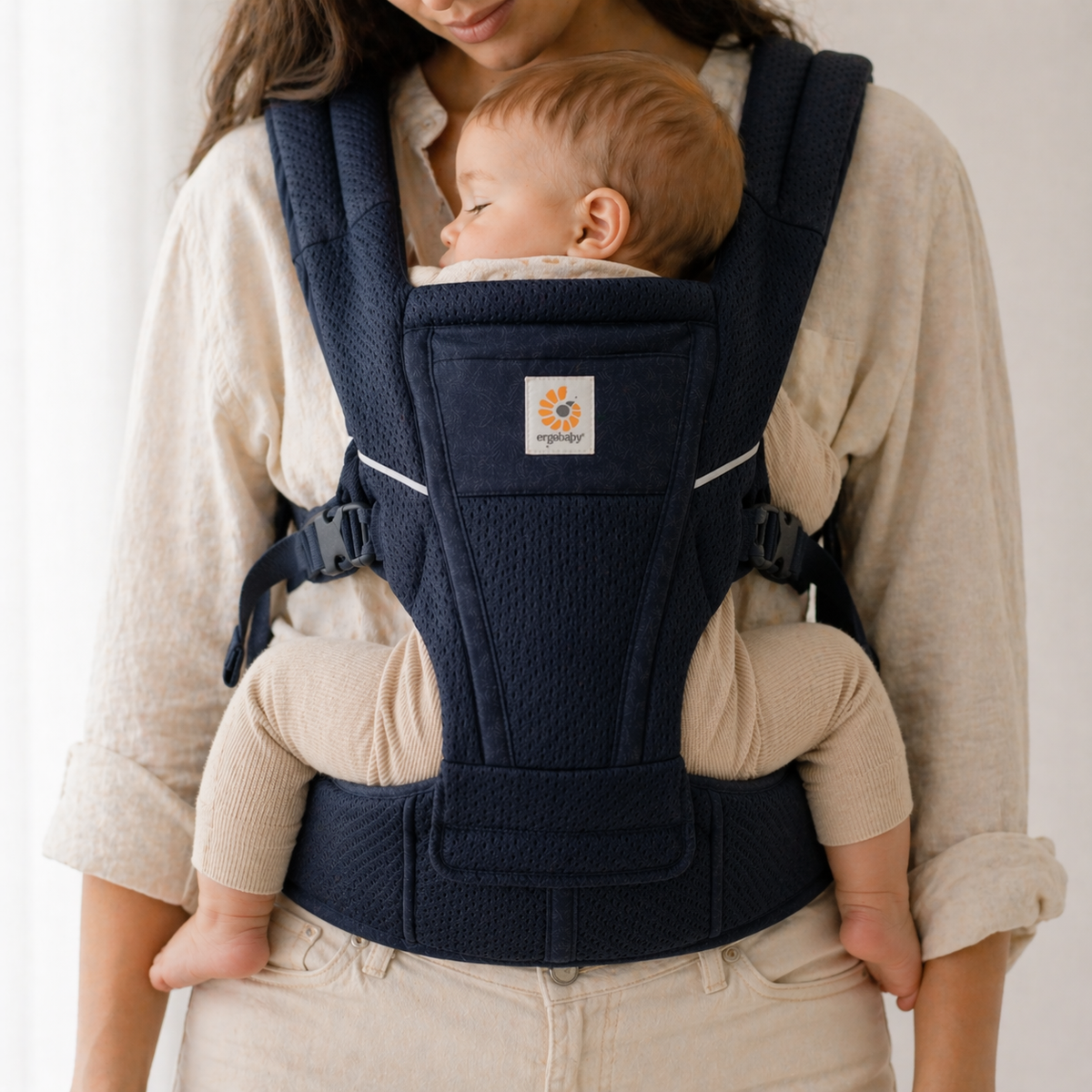 Porte bébé bleu foncé 9 à 12 mois