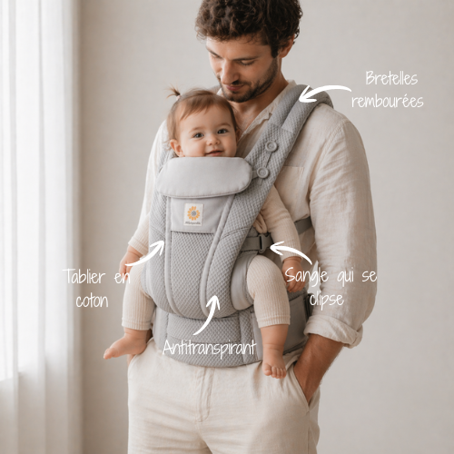 Porte bébé gris 9 à 12 mois
