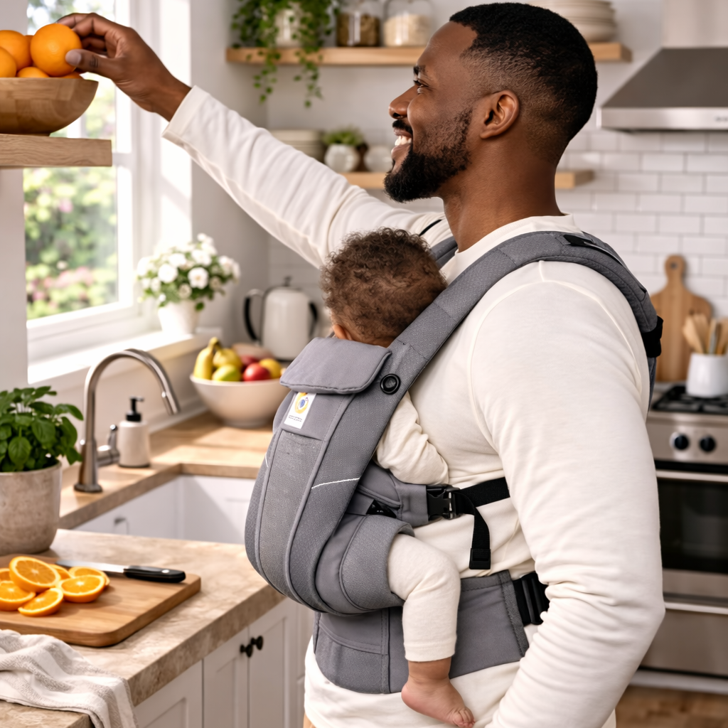 Porte bébé gris 3 à 6 mois