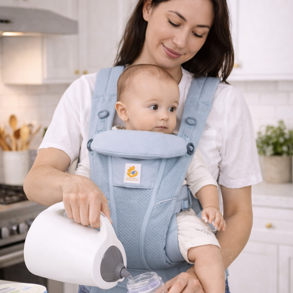 Porte bébé bleu 9 à 12 mois