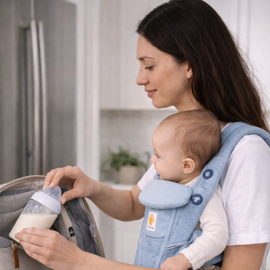 Porte bébé bleu 9 à 12 mois