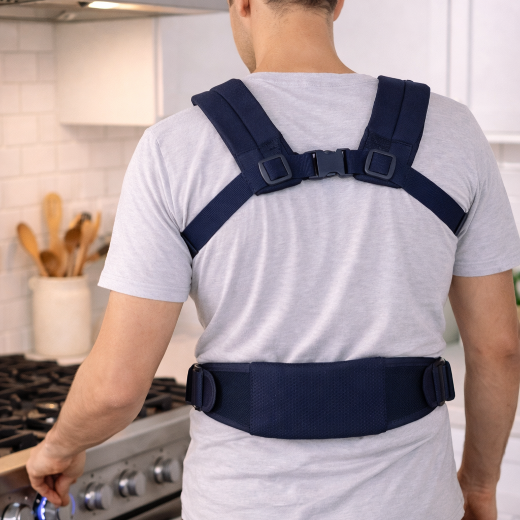 Porte bébé bleu foncé 9 à 12 mois