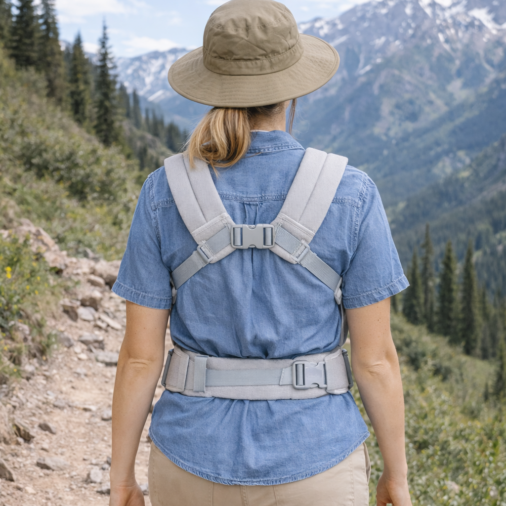 Porte bébé gris 6 à 9 mois