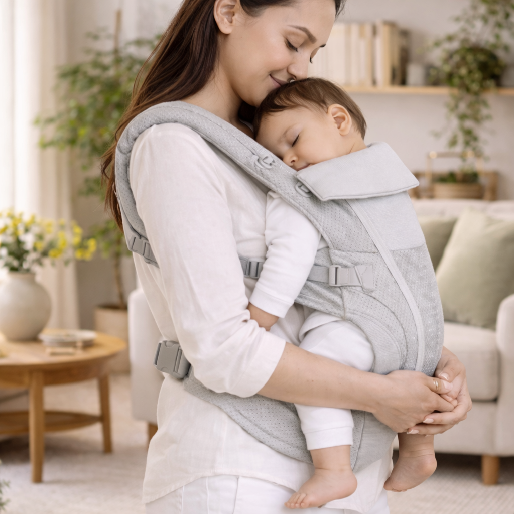 Porte bébé gris 9 à 12 mois