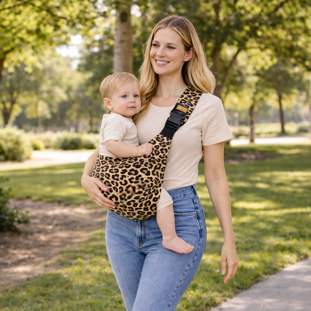 Porte bébé léopard 12 mois et plus